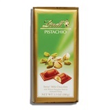LINDT, MILK CHOCOLATE WITH WHOLE PISTACHIO NUTS IN ALMOND FILLIN