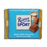 RITTER, ALPINE MILK CHOCOLATE