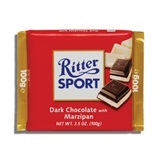 RITTER, DARK CHOCOLATE WITH MARZIPAN