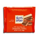 RITTER, MILK CHOCOLATE WITH NEAPOLITAN WAFERS