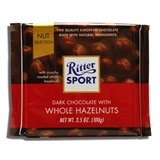 RITTER, DARK CHOCOLATE WITH WHOLE HAZELNUTS